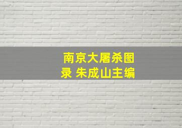 南京大屠杀图录 朱成山主编